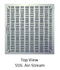 Universal 55% High Output Raised Access Flooring Air Grates - Top