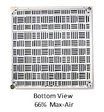 Universal 66% High Output Raised Access Flooring Air Grates - Bottom